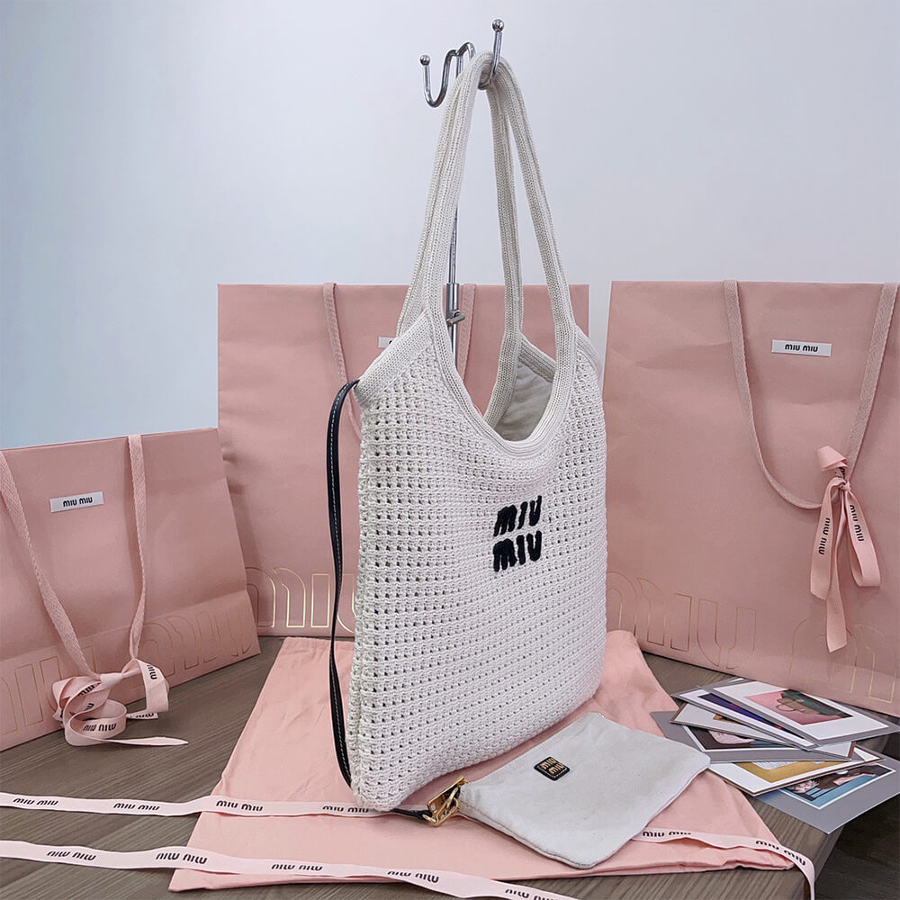 MIUMIU REGULAR IVY canvas and leather bag(HIGH-END GRADE)