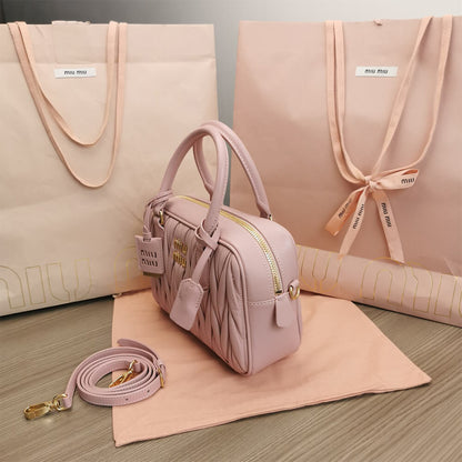 Matelasse nappa leather top-handle bag