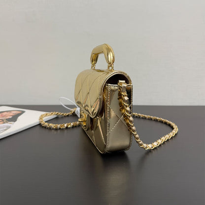 CHANEL Mini Flap Bag with Top Handle(high-end grade)
