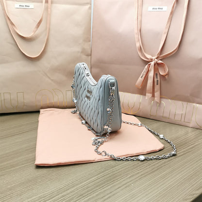 Matelasse nappa leather shoulder bag