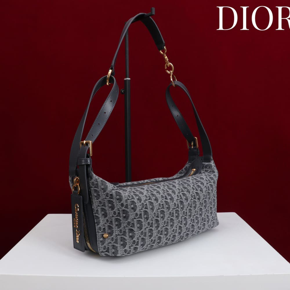 Dior Small D-Journey Bag in Two-Tone Calfskin(HIGH-END GRADE)