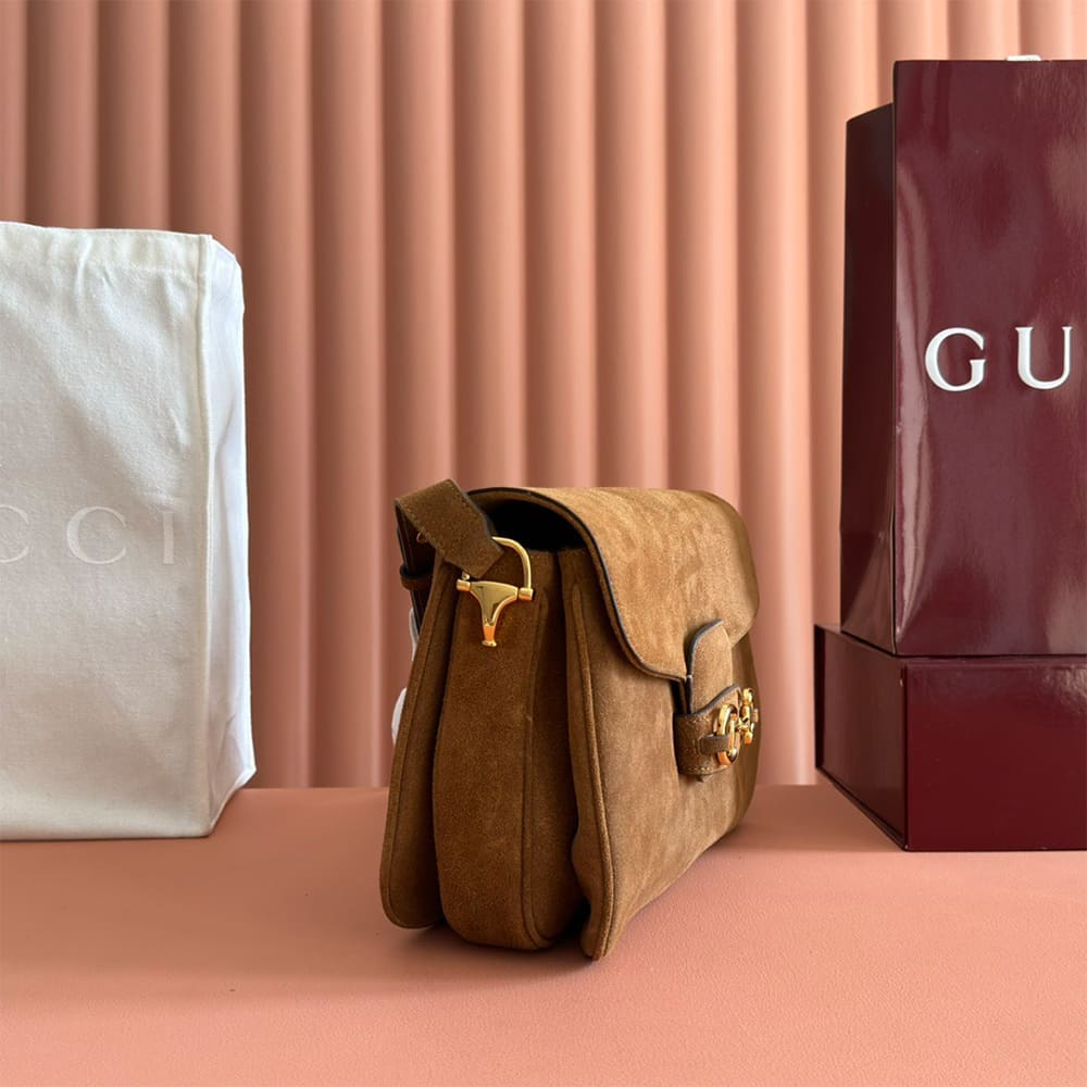 Gucci Horsebit 1955 Aura medium shoulder bag(HIGH-END GRADE)