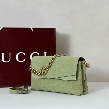 Gucci Medium shoulder bag with chain(HIGH-END GRADE)