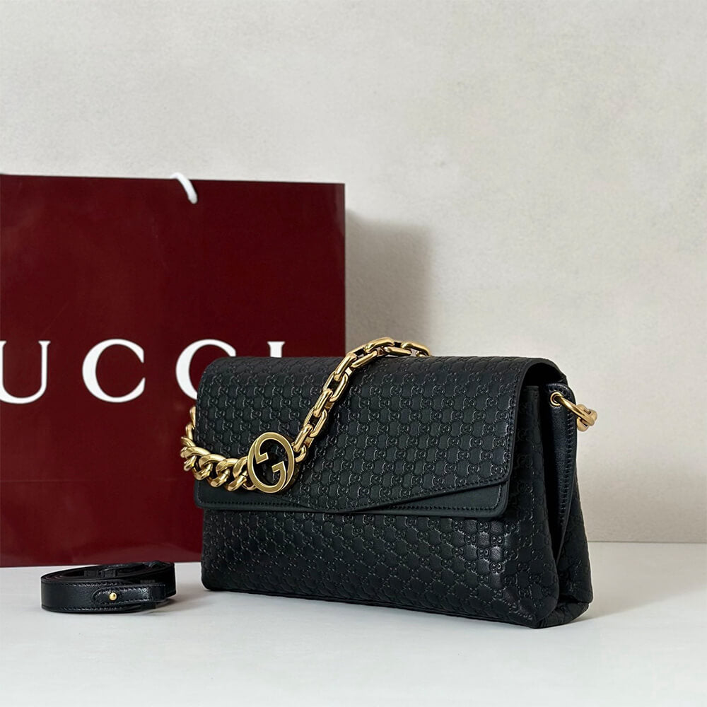 Gucci Medium shoulder bag with chain(HIGH-END GRADE)