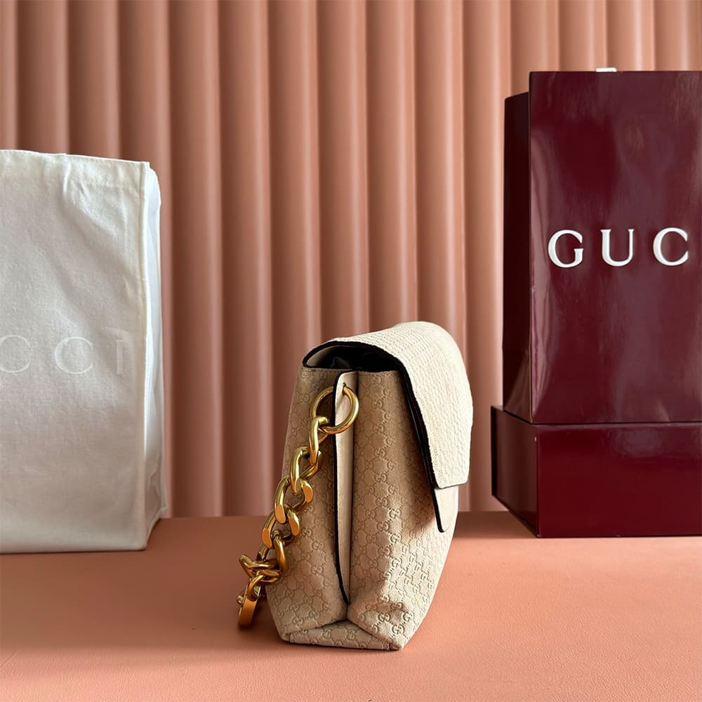 Gucci Large shoulder bag with chain(HIGH-END GRADE)