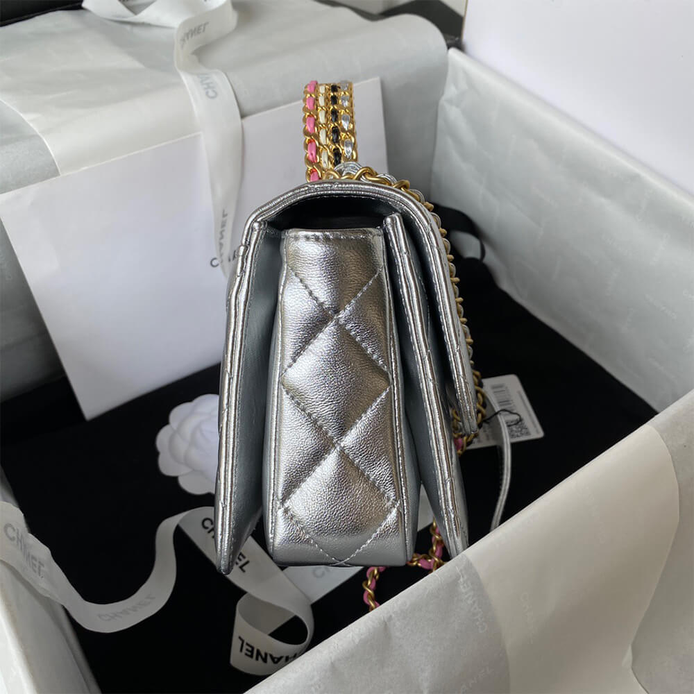 MINI FLAP BAG WITH TOP HANDLE