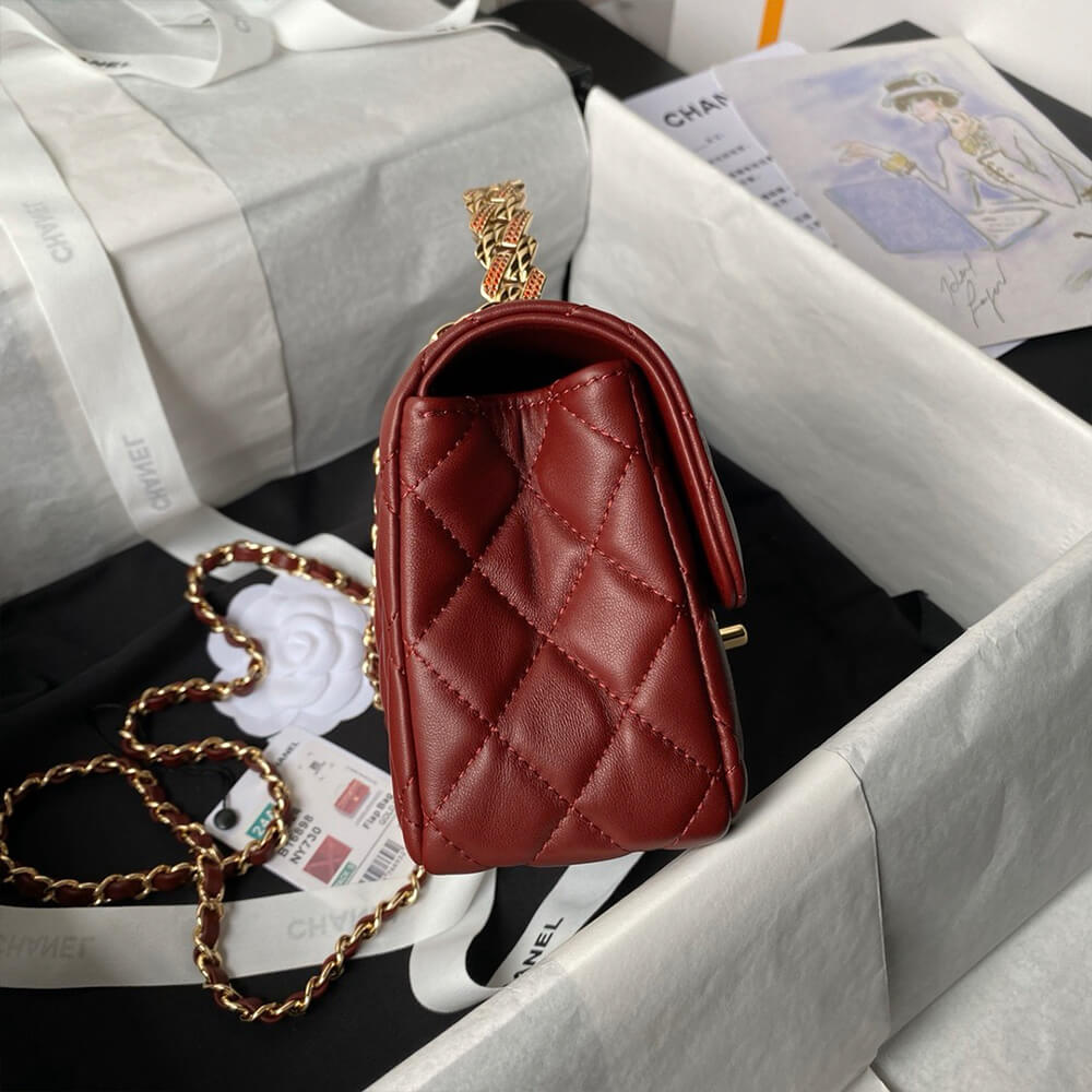 CHANEL Mini Flap Bag with Top Handle