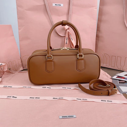 MIUMIU Large Arcadie Leather Bag(HIGH-END GRADE)