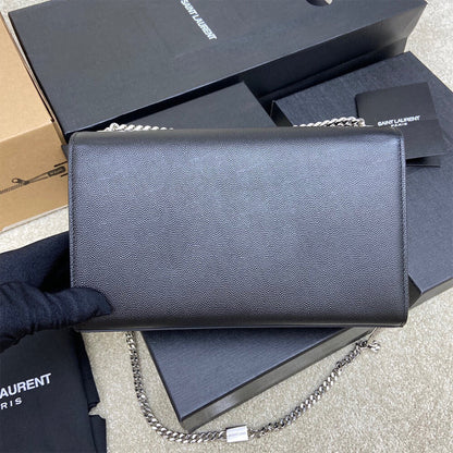 YSL kate medium in grain de poudre embossed leather