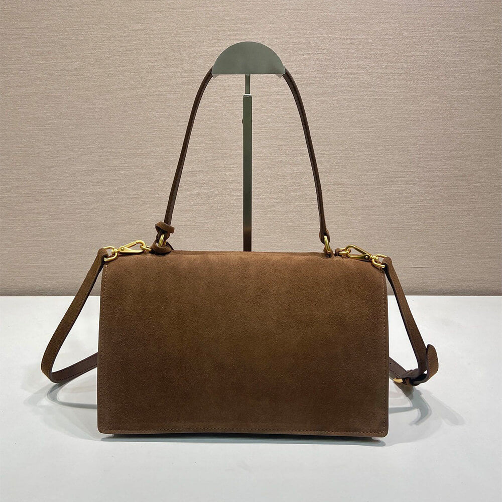 Prada Soft Sound medium suede shoulder bag(high-end grade)