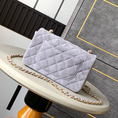 CHANEL SUEDE MINI FLAP BAG(HIGH-END GRADE)