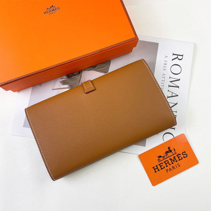 HERMES New H Passant Toutenmain wallet(HIGH-END GRADE)