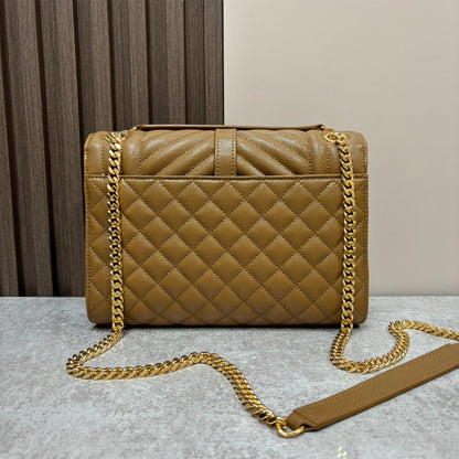 YSL envelope medium in grained leather