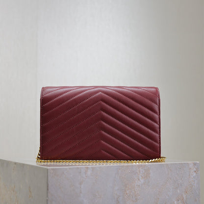 YSL cassandre chain wallet in lambskin