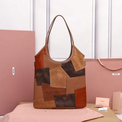 MIUMIU REGULAR IVY leather patchwork bag(HIGH-END GRADE)
