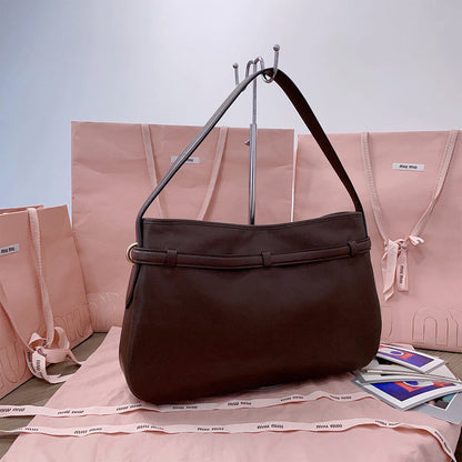 MIUMIU Medium Aventure nappa leather bag(HIGH-END GRADE)