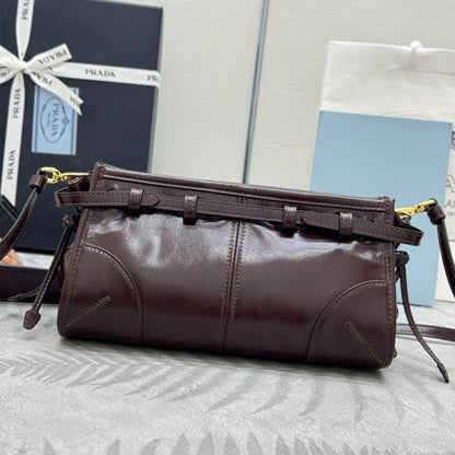 Prada Bonnie small leather shoulder bag(HIGH-END GRADE)