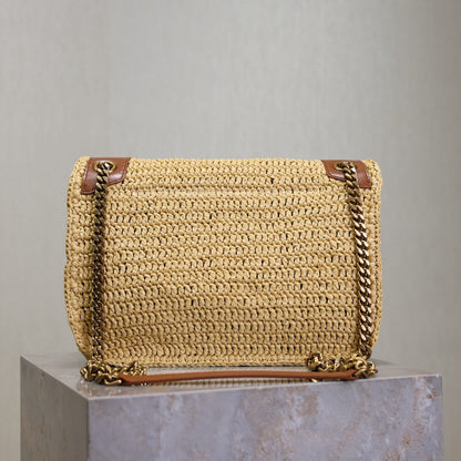 YSL NIKI medium in raffia(HIGH-END GRADE)