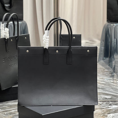 RIVE GAUCHE LARGE TOTE BAG IN SMOOTH LEATHER