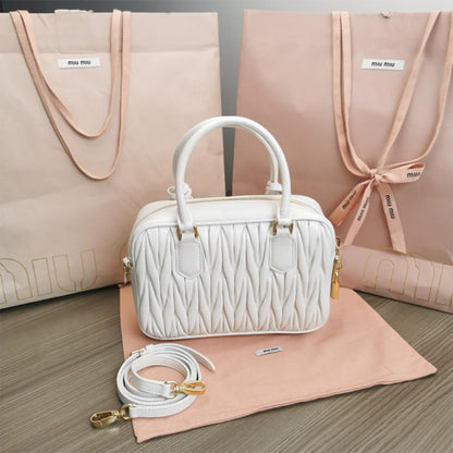 Matelasse nappa leather top-handle bag