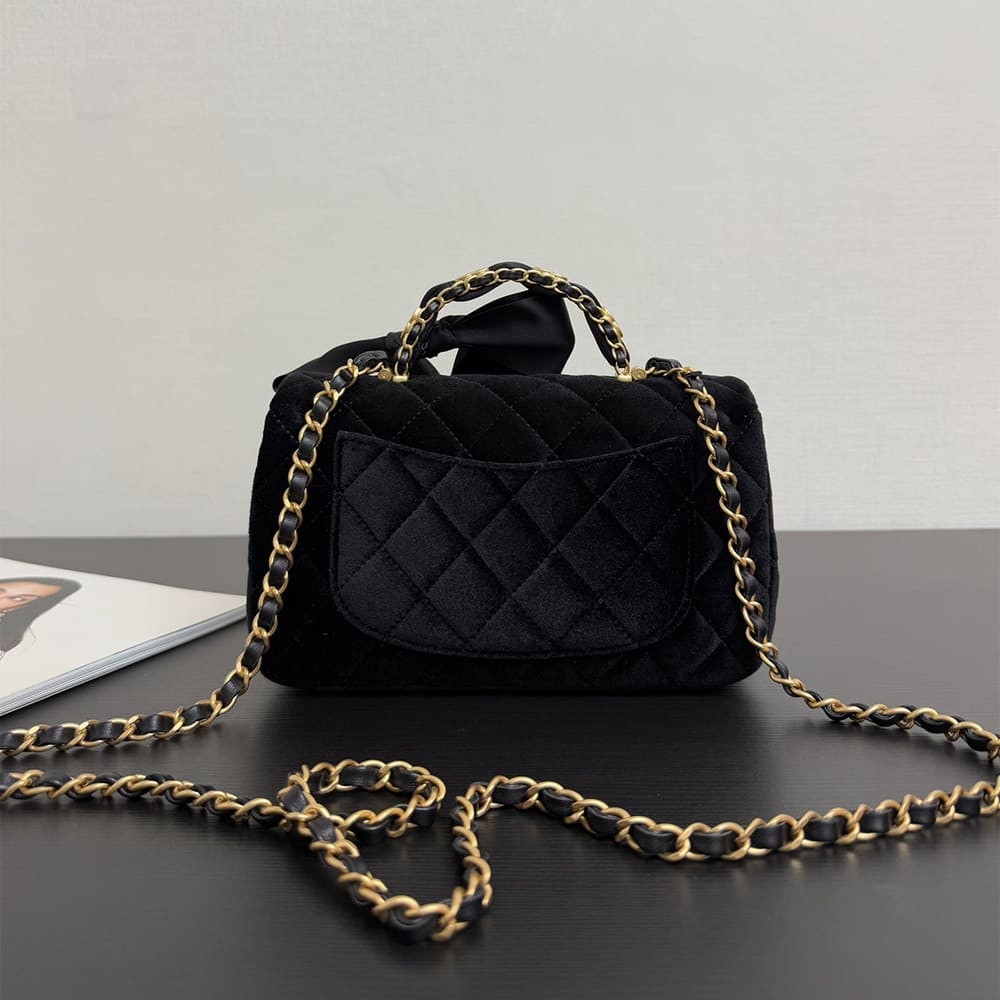 Chanel MINI FLAP BAG WITH TOP HANDLE(HIGH-END GRADE)