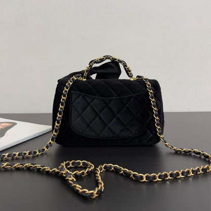 Chanel MINI FLAP BAG WITH TOP HANDLE(HIGH-END GRADE)