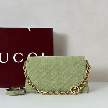 Gucci Medium shoulder bag with chain(HIGH-END GRADE)
