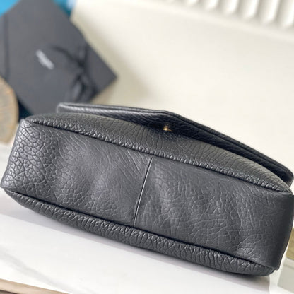 YSL Calypso large in grained lambskin