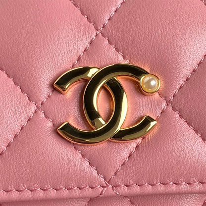 CHANEL Flap Phone Holder with Chain(HIGH-END GRADE)