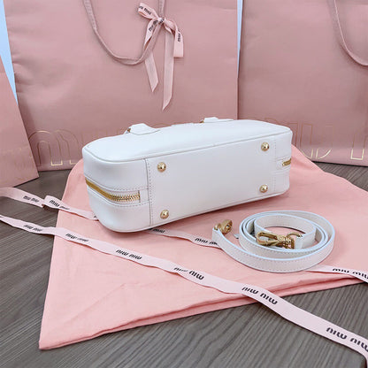MIUMIU Large Arcadie Leather Bag(HIGH-END GRADE)