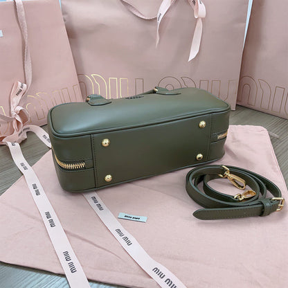 MIUMIU Large Arcadie Leather Bag(HIGH-END GRADE)