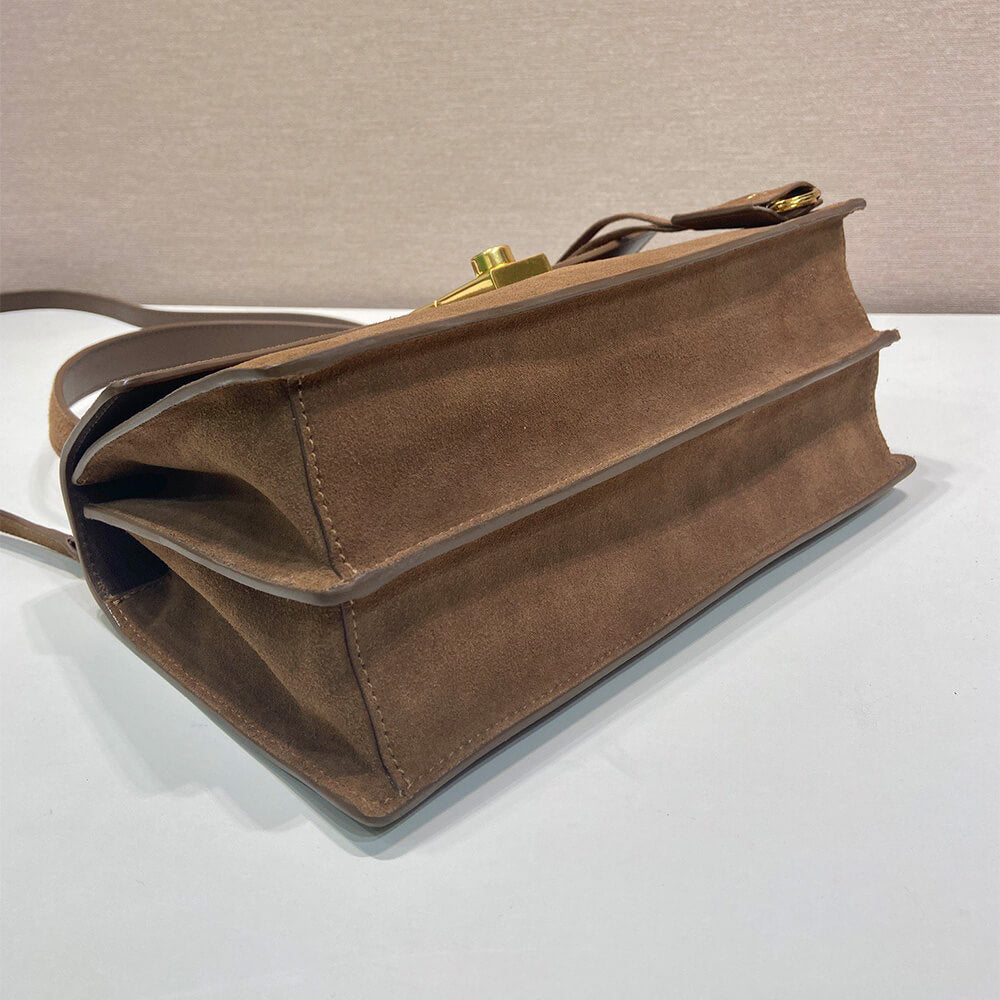 Prada Soft Sound medium suede shoulder bag(high-end grade)