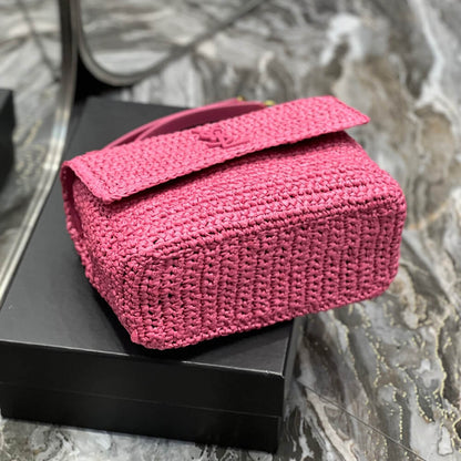 SAINT LAURENT NIKI CHAIN MEDIUM IN RAFFIA(HIGH-END GRADE)