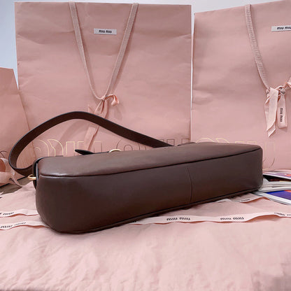 MIUMIU Medium Aventure nappa leather bag(HIGH-END GRADE)