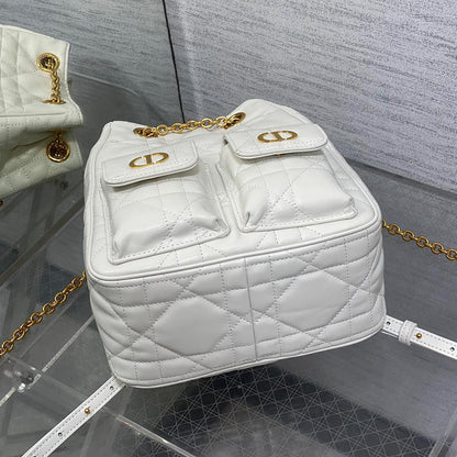 Dior Medium Dior Caro Multicarry Backpack with Chain(HIGH-END GRADE)