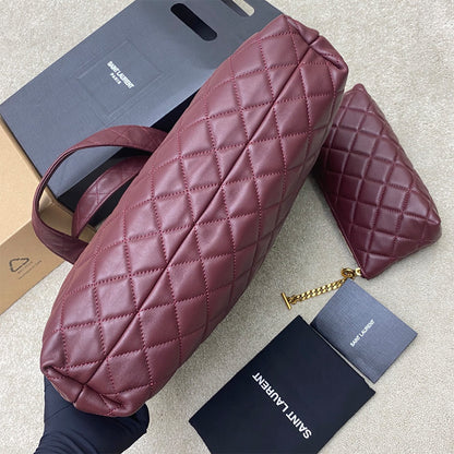 YSL ICARE MAXI SHOPPING BAG IN QUILTED LAMBSKIN(HIGH-END GRADE)