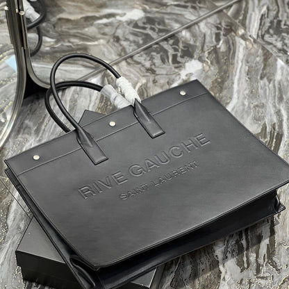 RIVE GAUCHE LARGE TOTE BAG IN SMOOTH LEATHER
