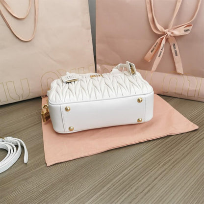 Matelasse nappa leather top-handle bag