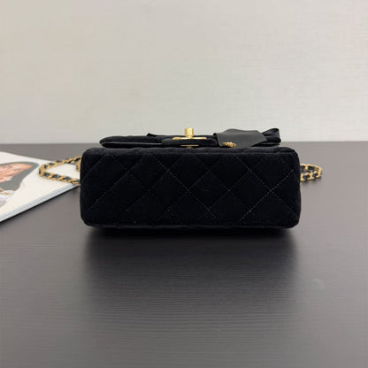 Chanel MINI FLAP BAG WITH TOP HANDLE(HIGH-END GRADE)