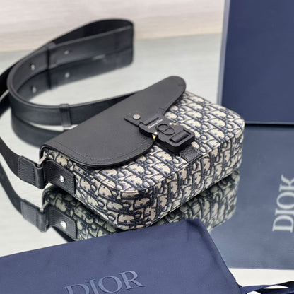 Dior Small Saddle Messenger Bag with Flap