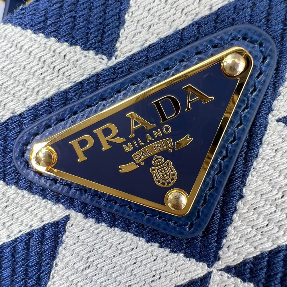Small Prada Symbole jacquard fabric handbag