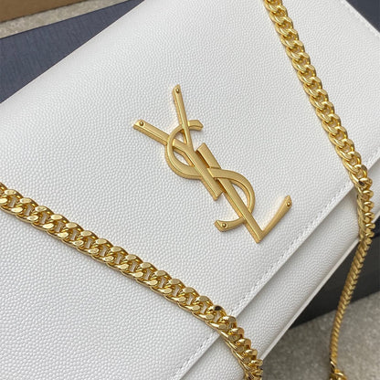 YSL kate medium in grain de poudre embossed leather