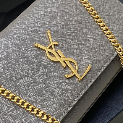 YSL kate medium in grain de poudre embossed leather