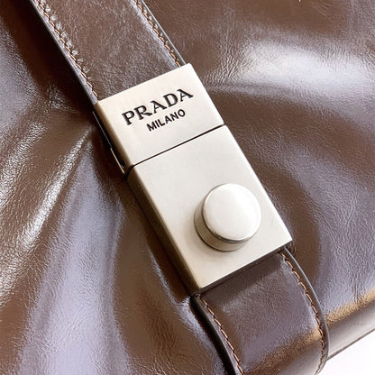 Prada Medium leather tote bag(high-end grade)