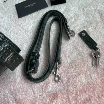 YSL SAC DE JOUR NANO IN EMBOSSED CROCODILE SHINY LEATHER