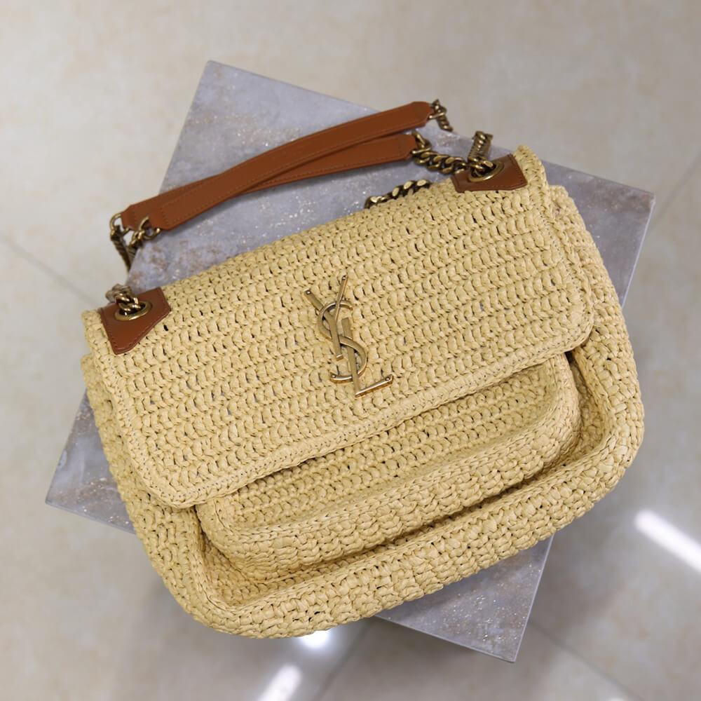 YSL NIKI medium in raffia(HIGH-END GRADE)