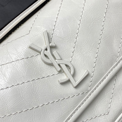 YSL NIKI MEDIUM IN CRINKLED VINTAGE LEATHER(HIGH-END GRADE)