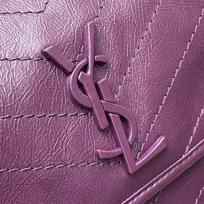 YSL NIKI MEDIUM IN CRINKLED VINTAGE LEATHER(HIGH-END GRADE)