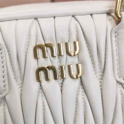 Matelasse nappa leather top-handle bag