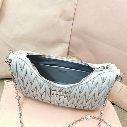 Matelasse nappa leather shoulder bag